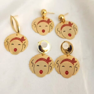 accesorios carnaval negrita puloy aretes