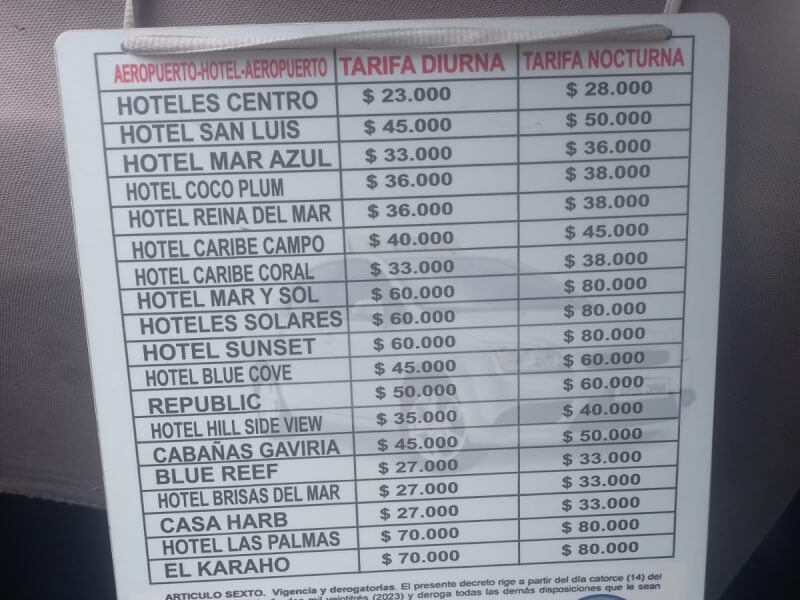 precios taxis 2023