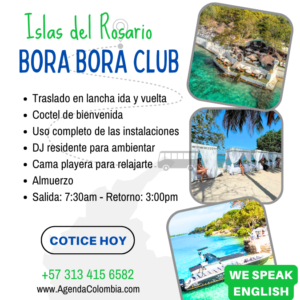 ida a islas del rosario club de playa bora bora