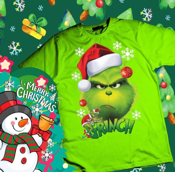 camiseta estampada grinch